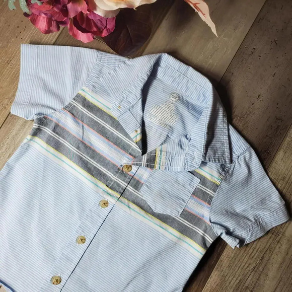 Wonder Nation Short Sleeve Woven Button Down Shirt Toddler Boys Size 2T - Picture 5 of 7
